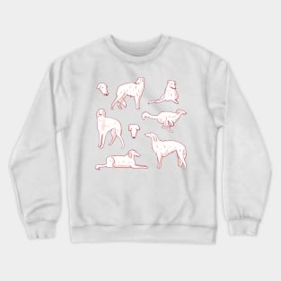 Funny borzoi pattern Crewneck Sweatshirt